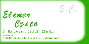 elemer czito business card